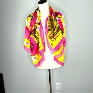 Vera Neumann Floral Print Boho Scarf.